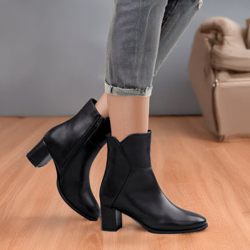 Elegant Vegan Ankle Zipper Boots for Women