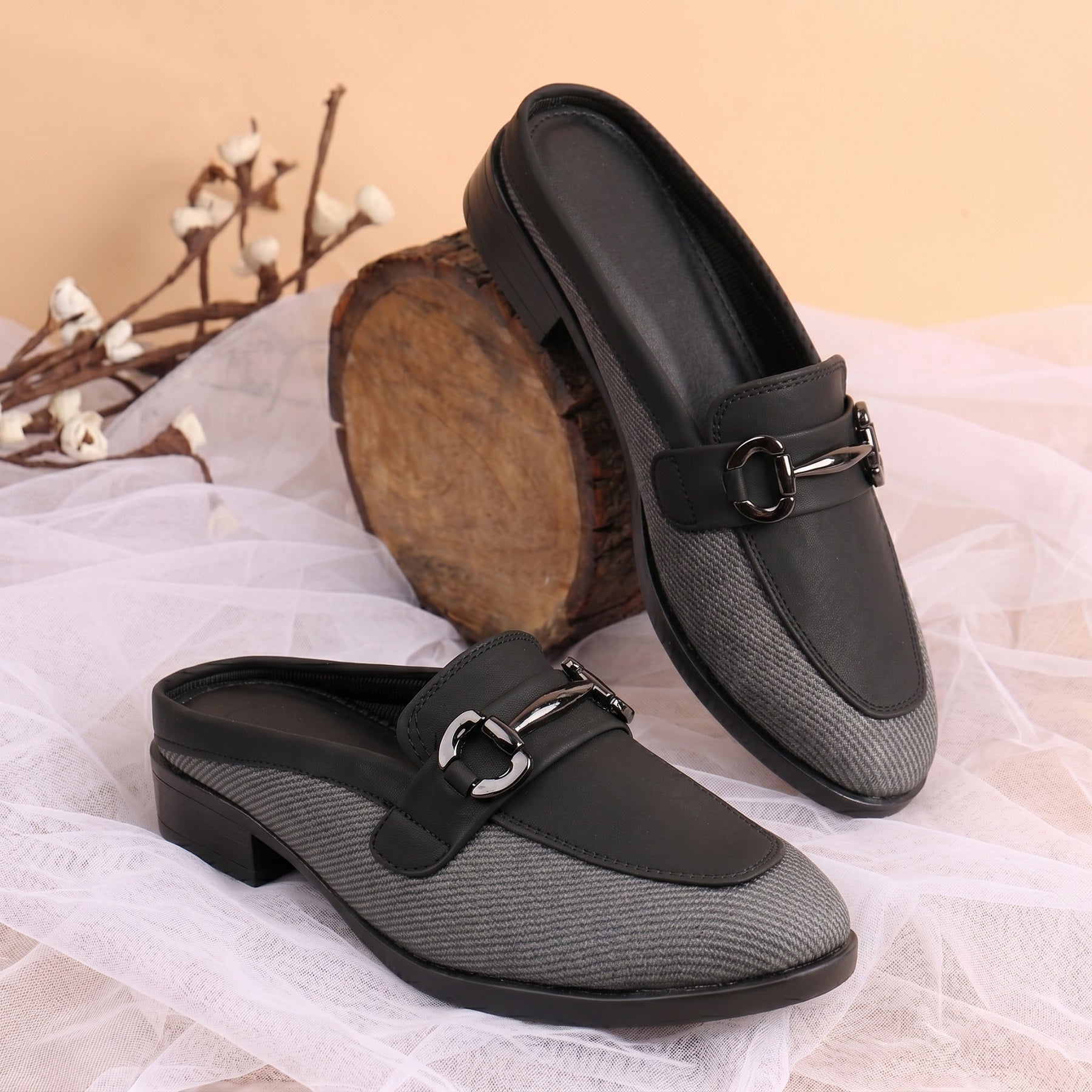 Marco Bellorri Premium Woven Mule Loafers with Sophisticated Slip On Design