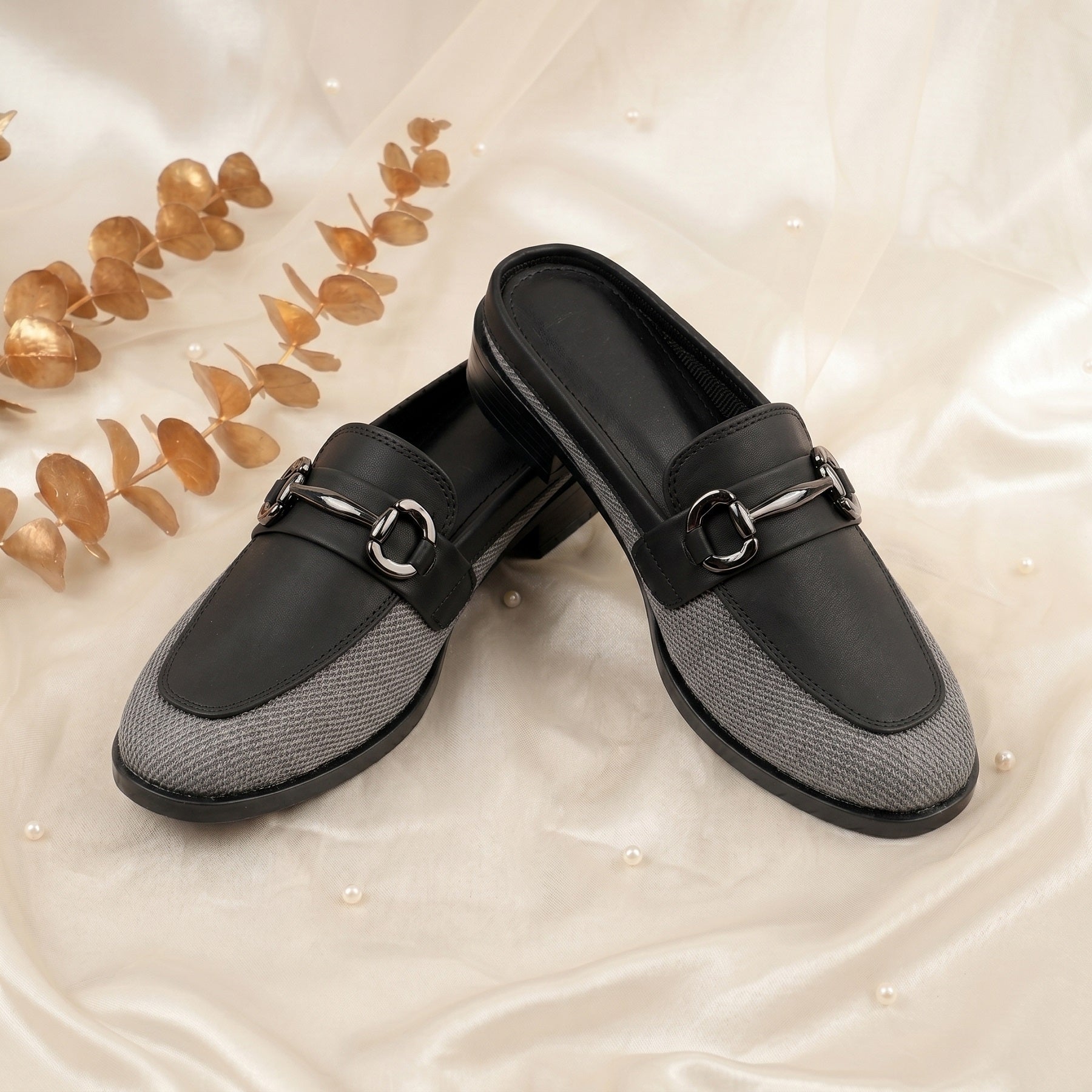 Marco Bellorri Premium Woven Mule Loafers with Sophisticated Slip On Design