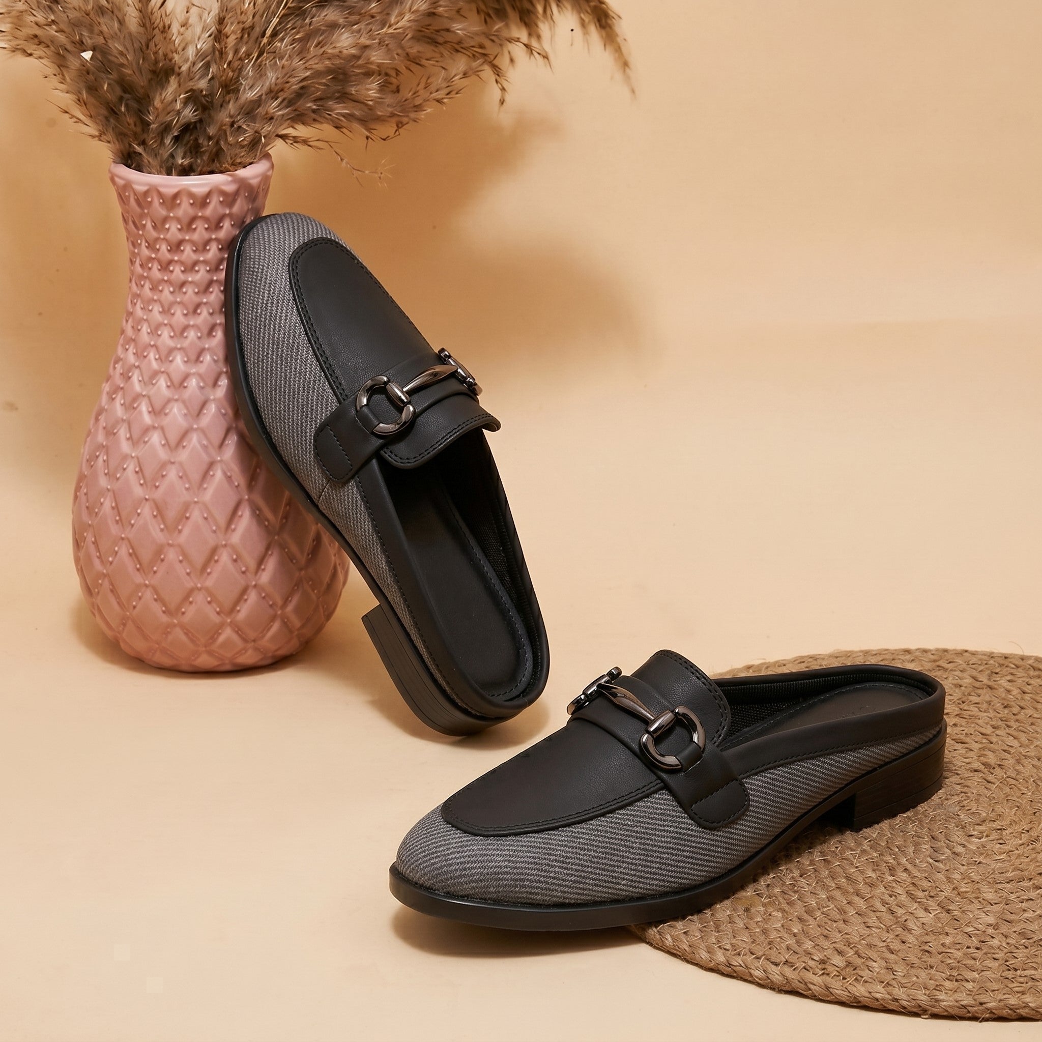 Marco Bellorri Premium Woven Mule Loafers with Sophisticated Slip On Design