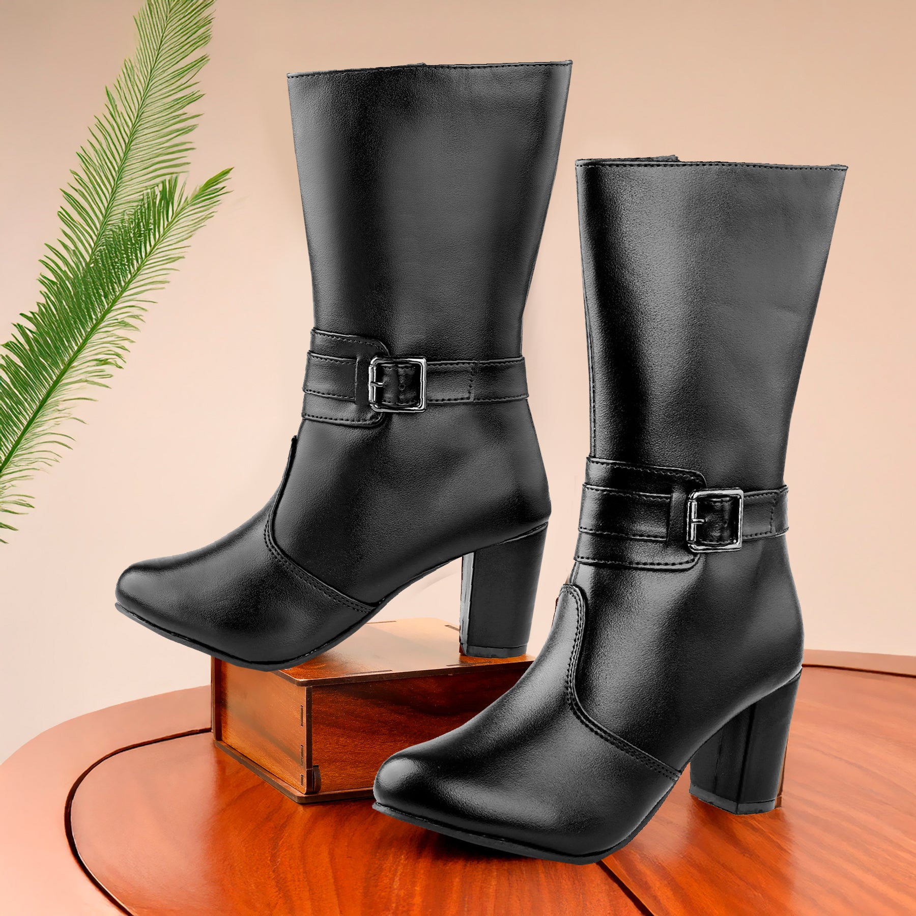 Women Stylish Buckle Long Boots
