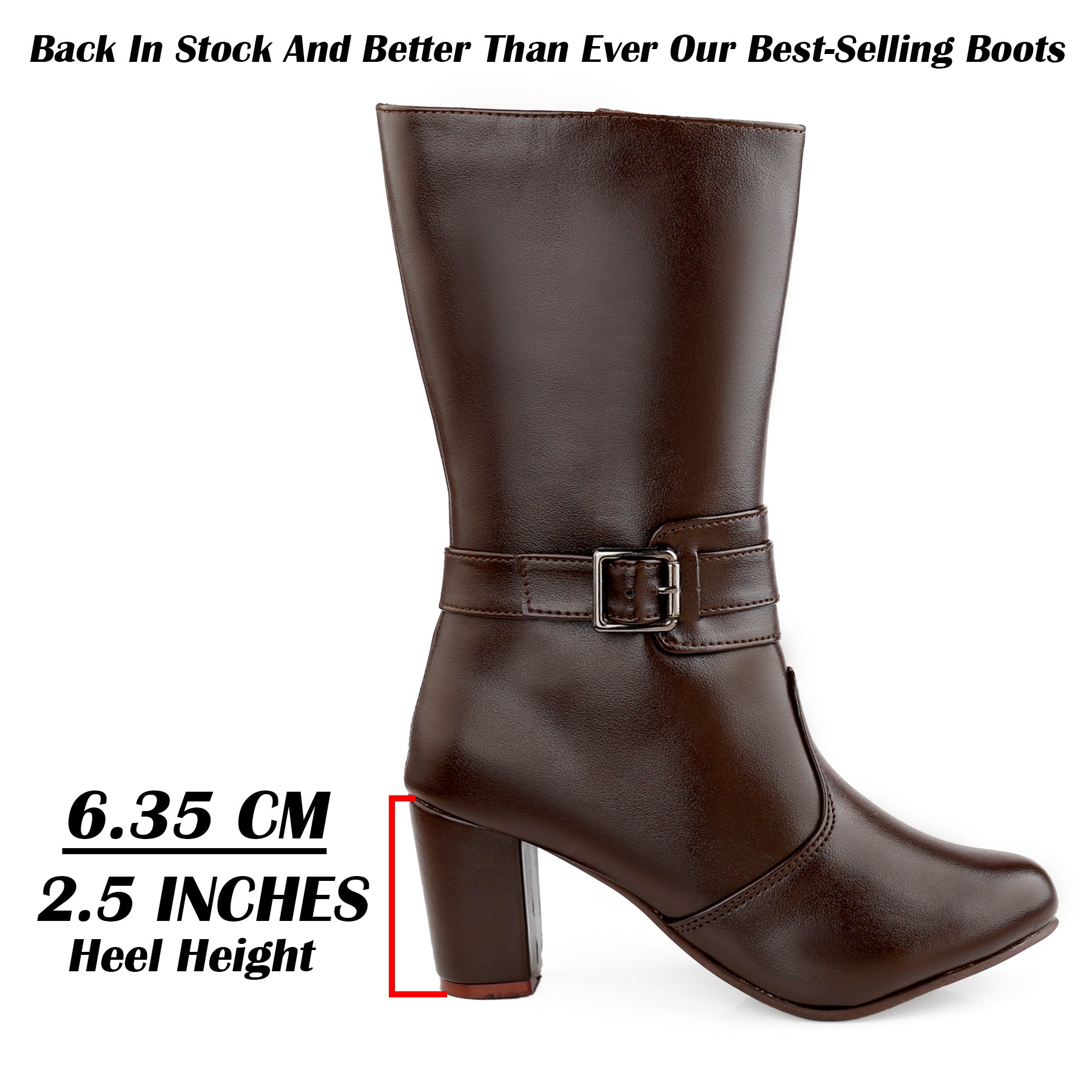 Women Stylish Buckle Long Boots