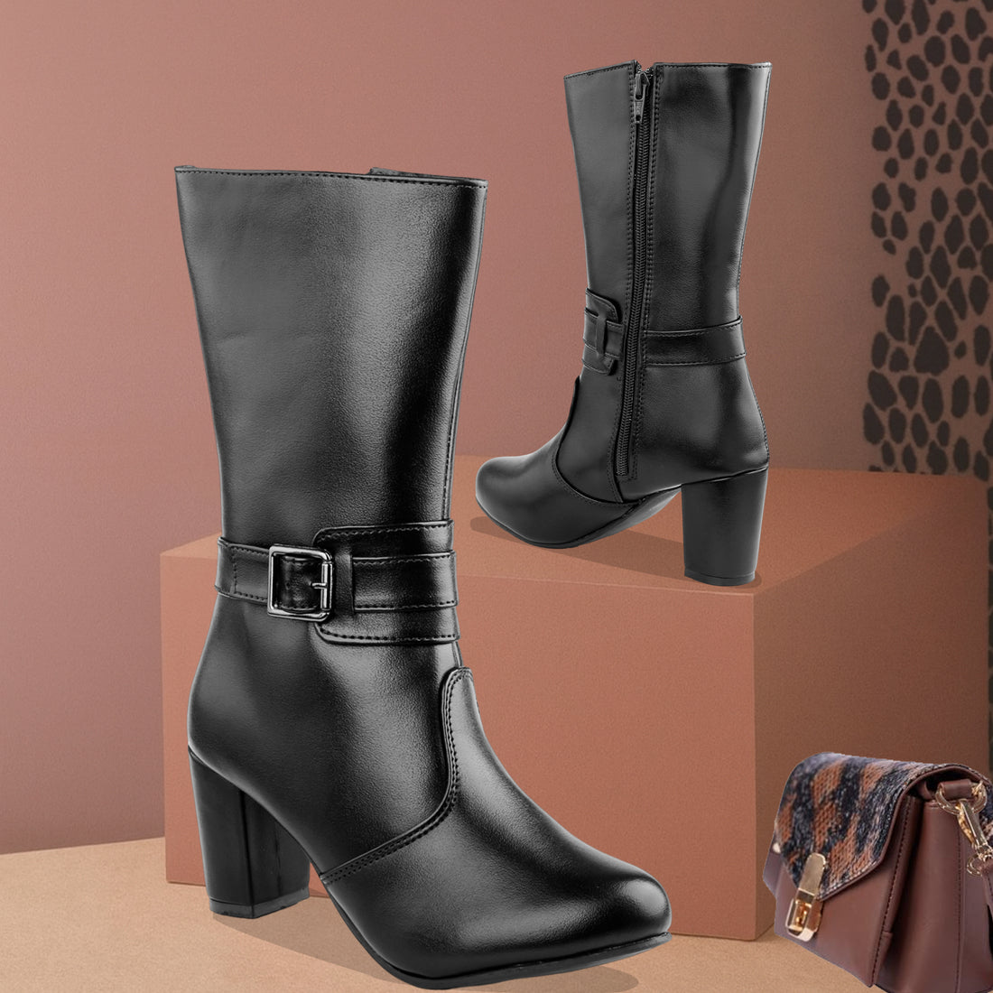 Women Stylish Buckle Long Boots