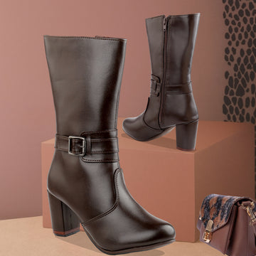 Women Stylish Buckle Long Boots