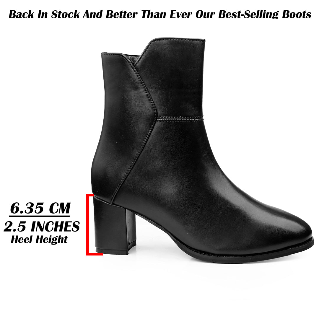 Elegant Vegan Ankle Zipper Boots for Women