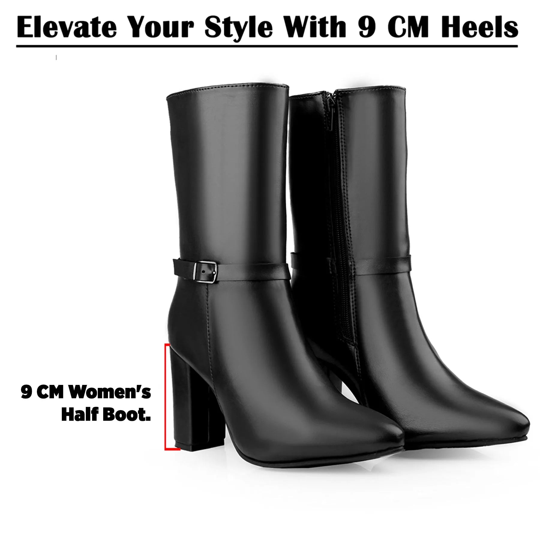 Luxury black vegan ankle-length boots women streamlined silhouette and comfort focus