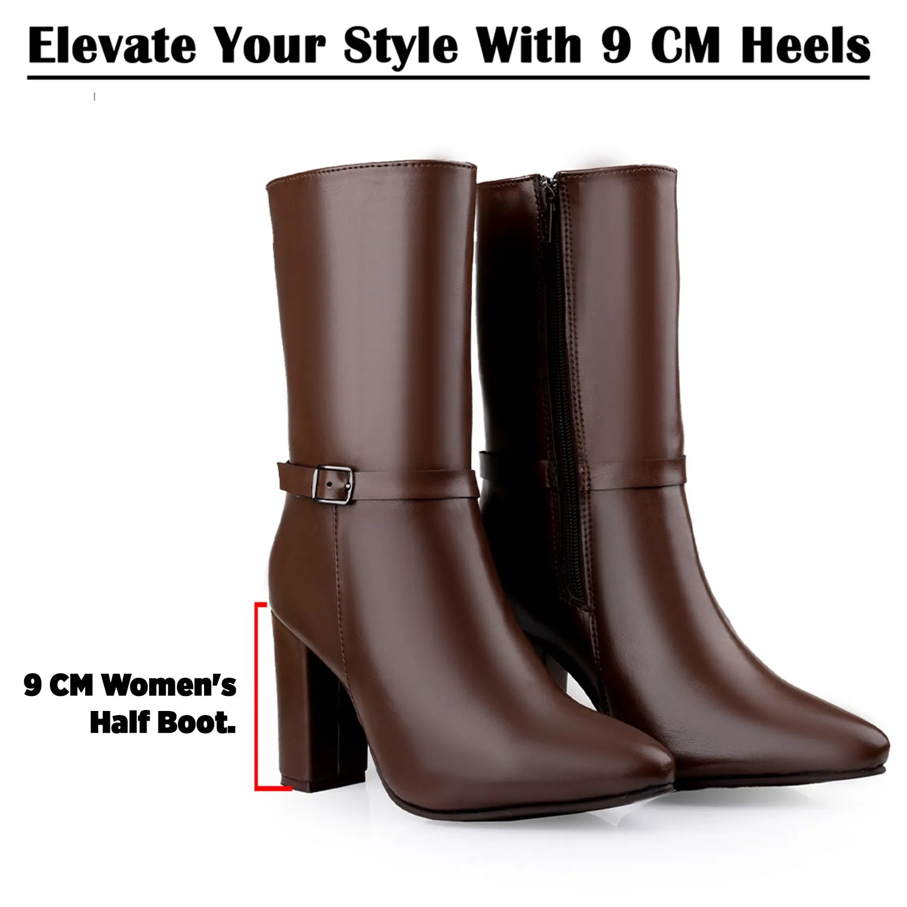 Women’s brown vegan ankle boots high-end vegan materials elegant everyday wardrobe