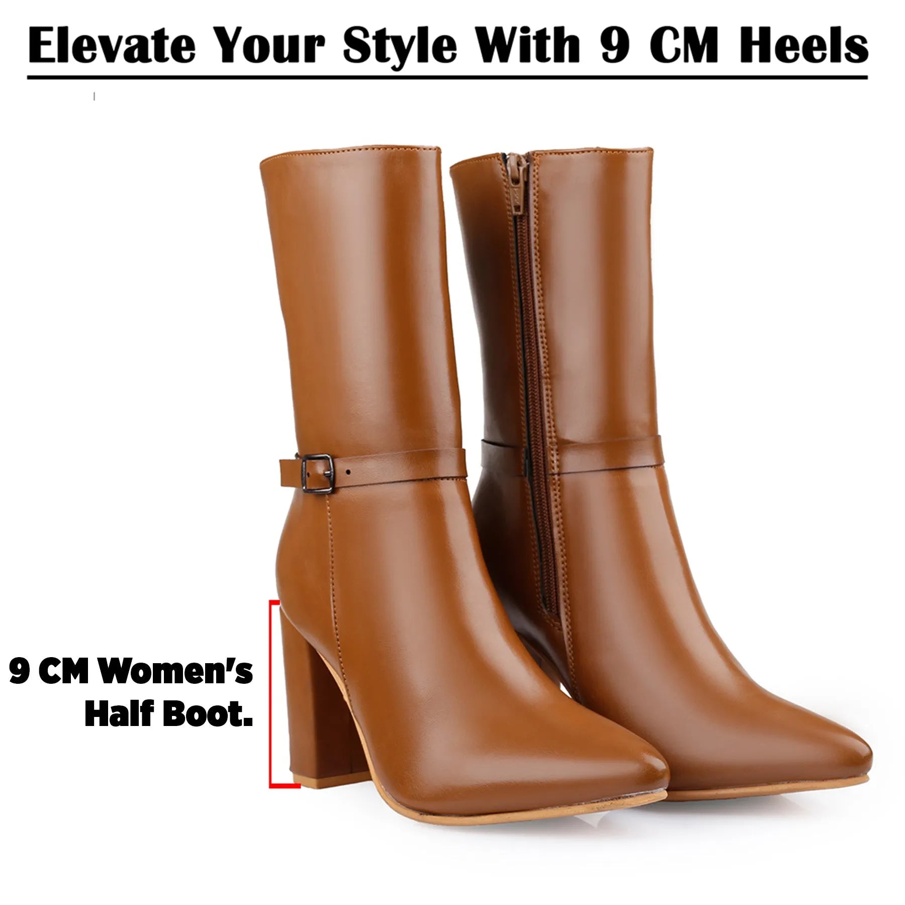 Women’s tan vegan ankle boots high-end vegan materials elegant everyday wardrobe