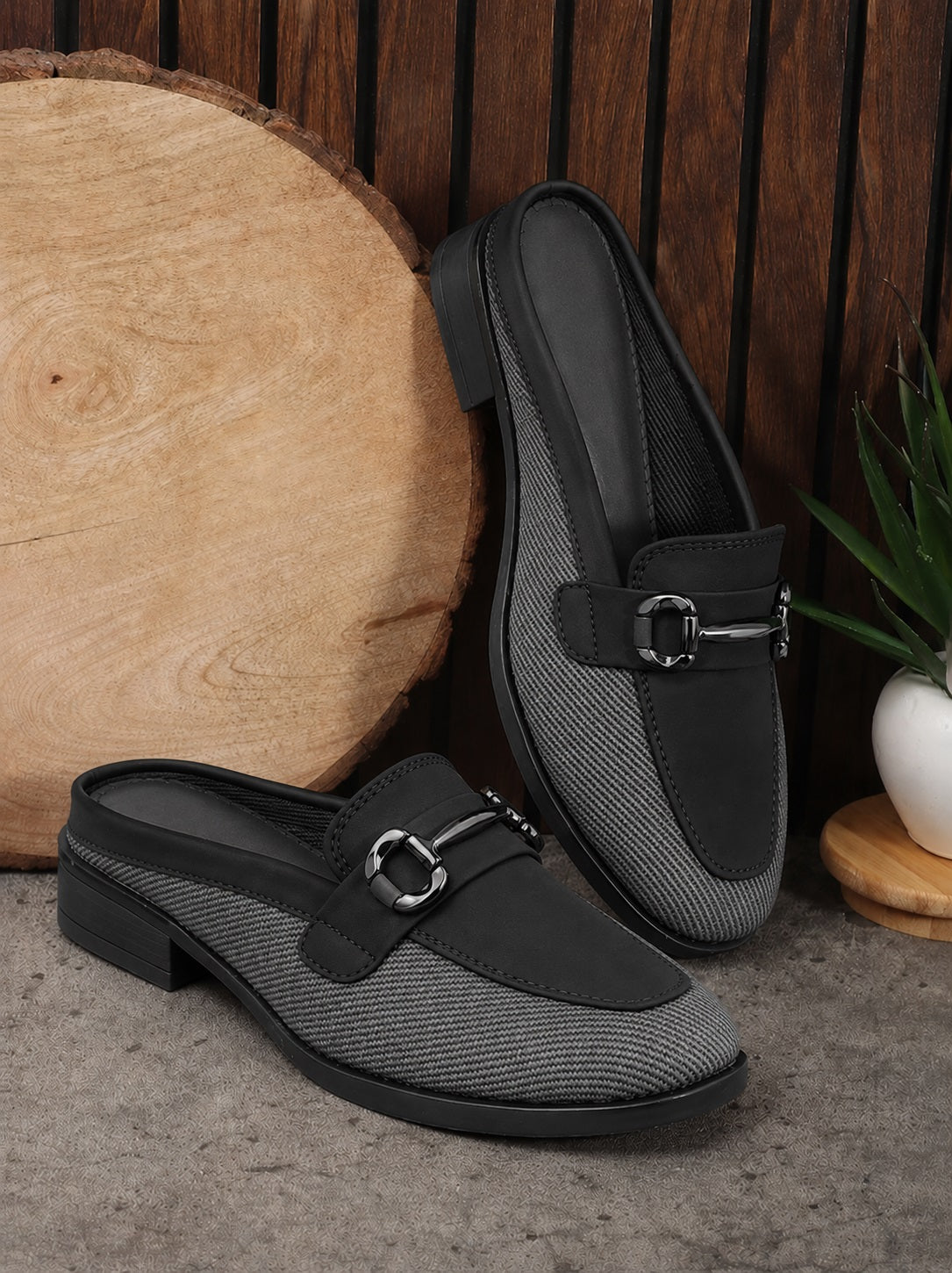Marco Bellorri Premium Woven Mule Loafers with Sophisticated Slip On Design