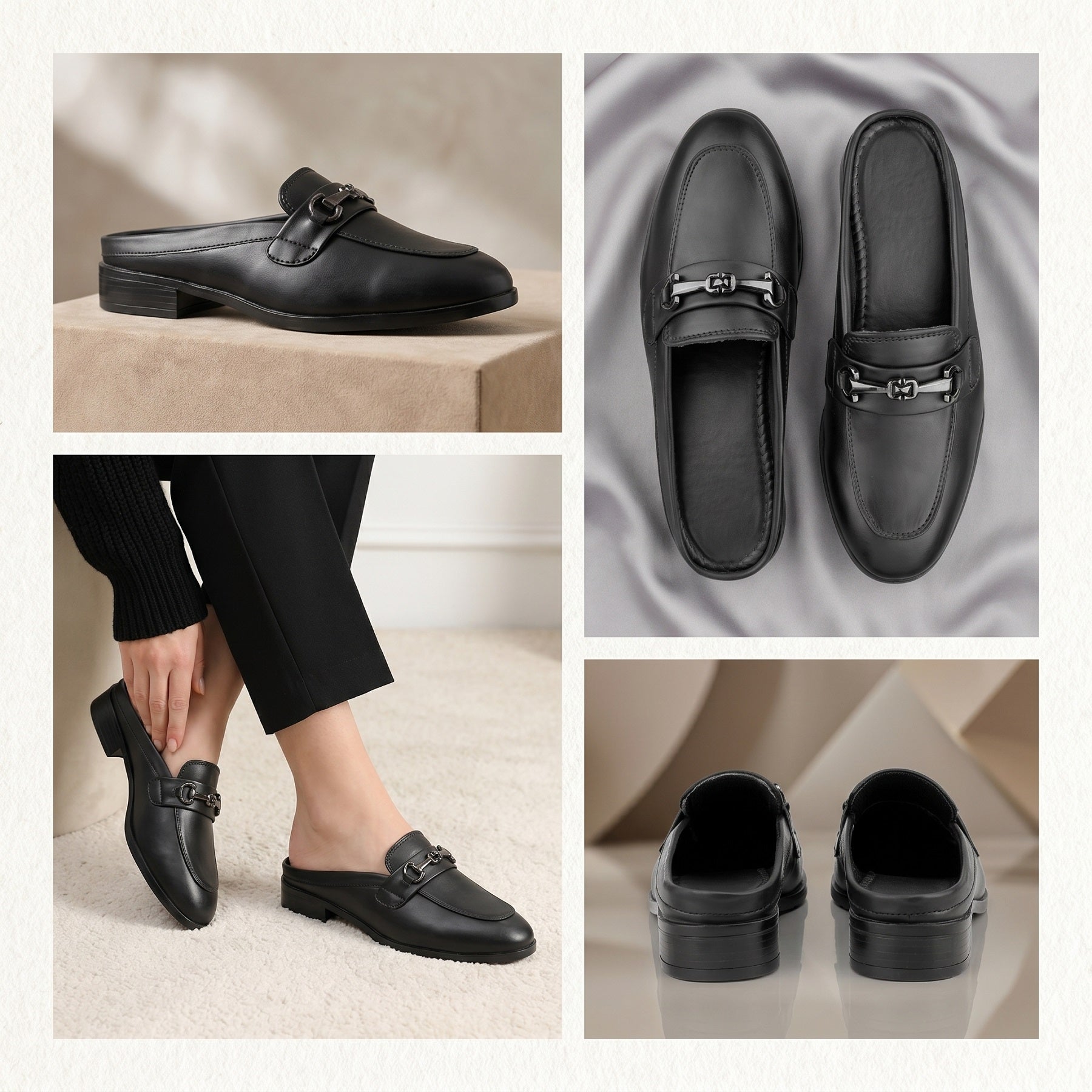 Marco Bellorri Luxury Slip-On Mule Loafers with Elegant Horsebit Accent