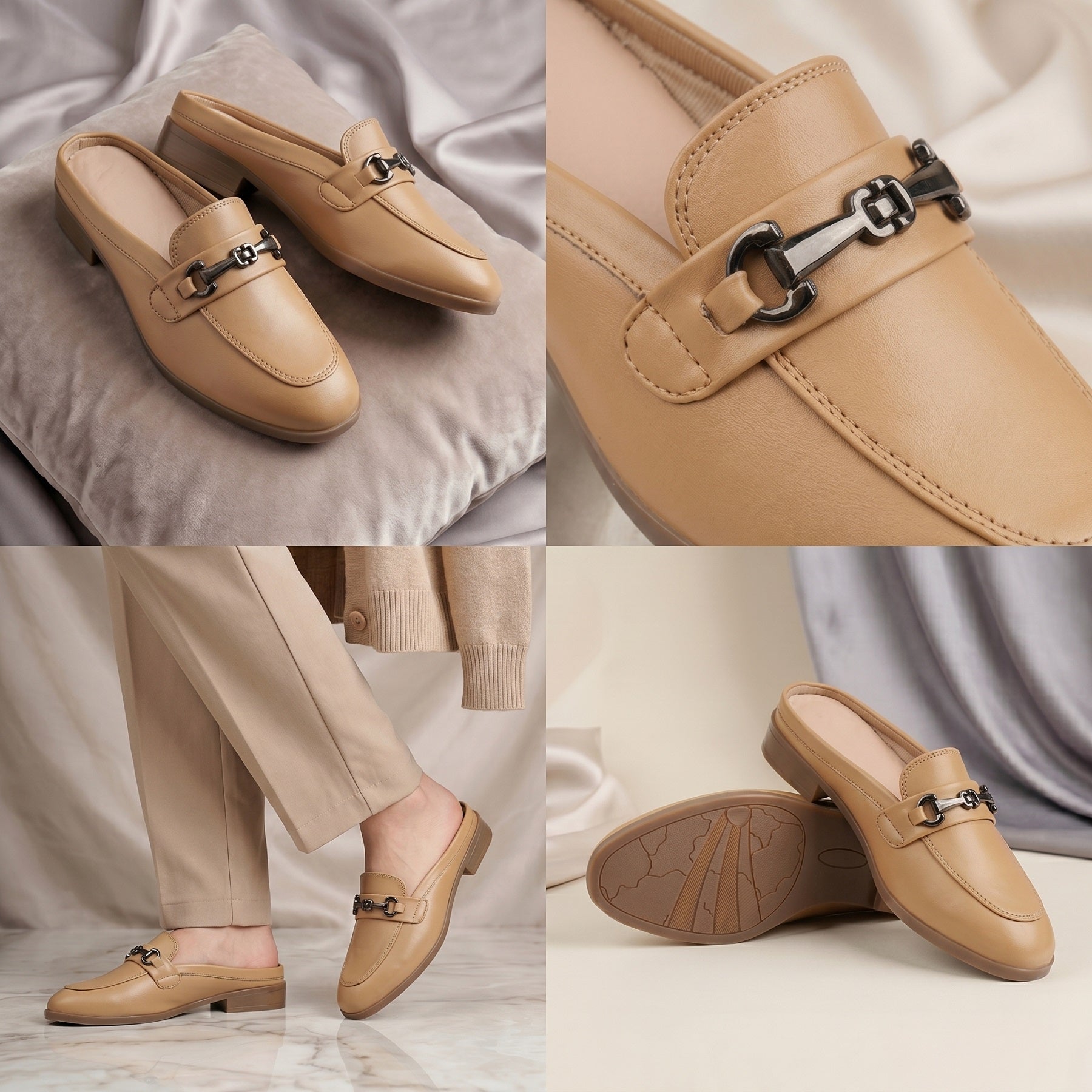 Marco Bellorri Luxury Slip-On Mule Loafers with Elegant Horsebit Accent
