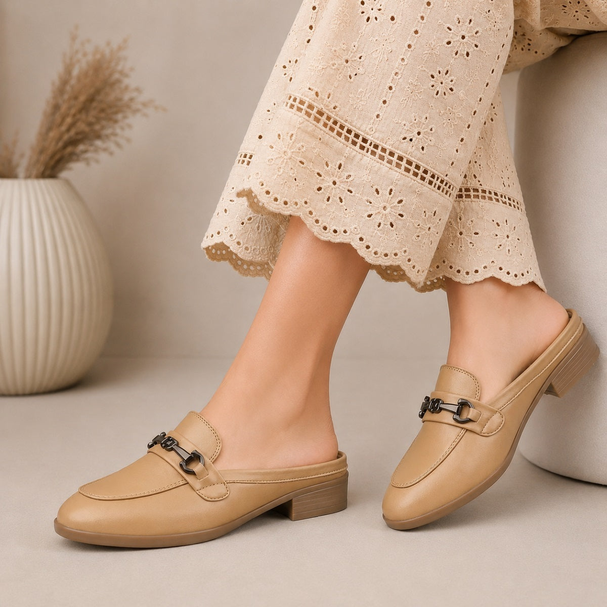 Marco Bellorri Luxury Slip-On Mule Loafers with Elegant Horsebit Accent