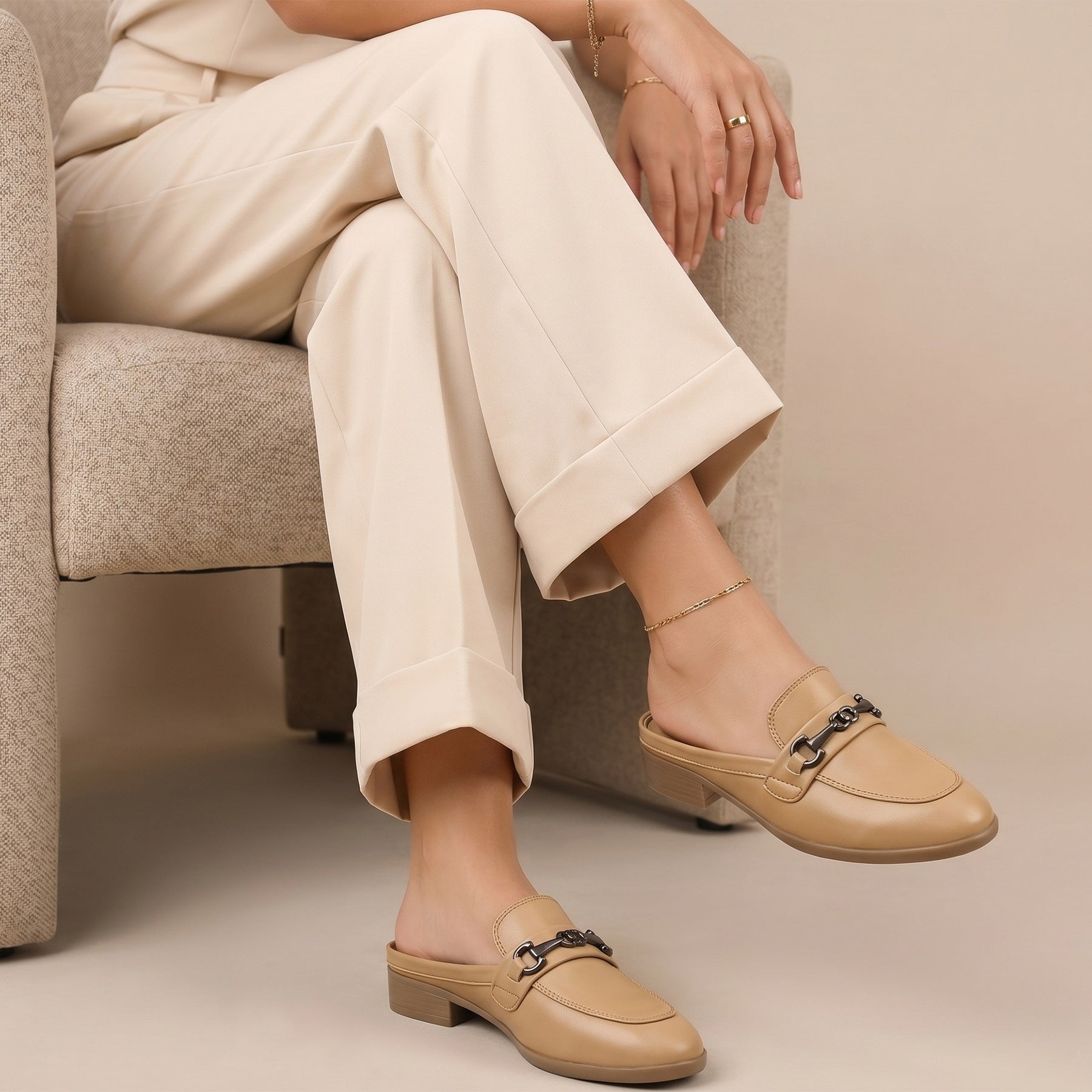 Marco Bellorri Luxury Slip-On Mule Loafers with Elegant Horsebit Accent