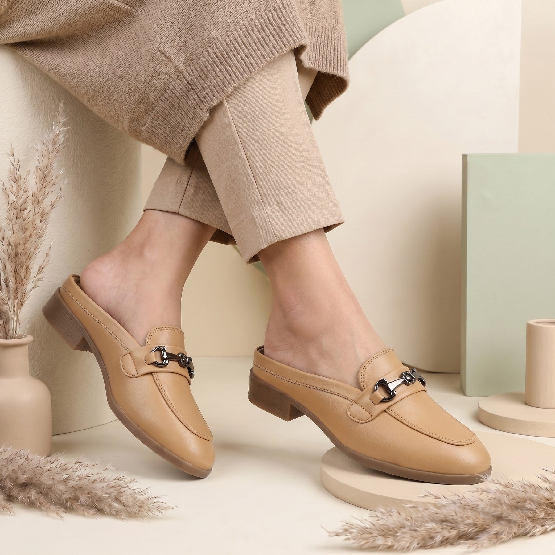 Marco Bellorri Luxury Slip-On Mule Loafers with Elegant Horsebit Accent