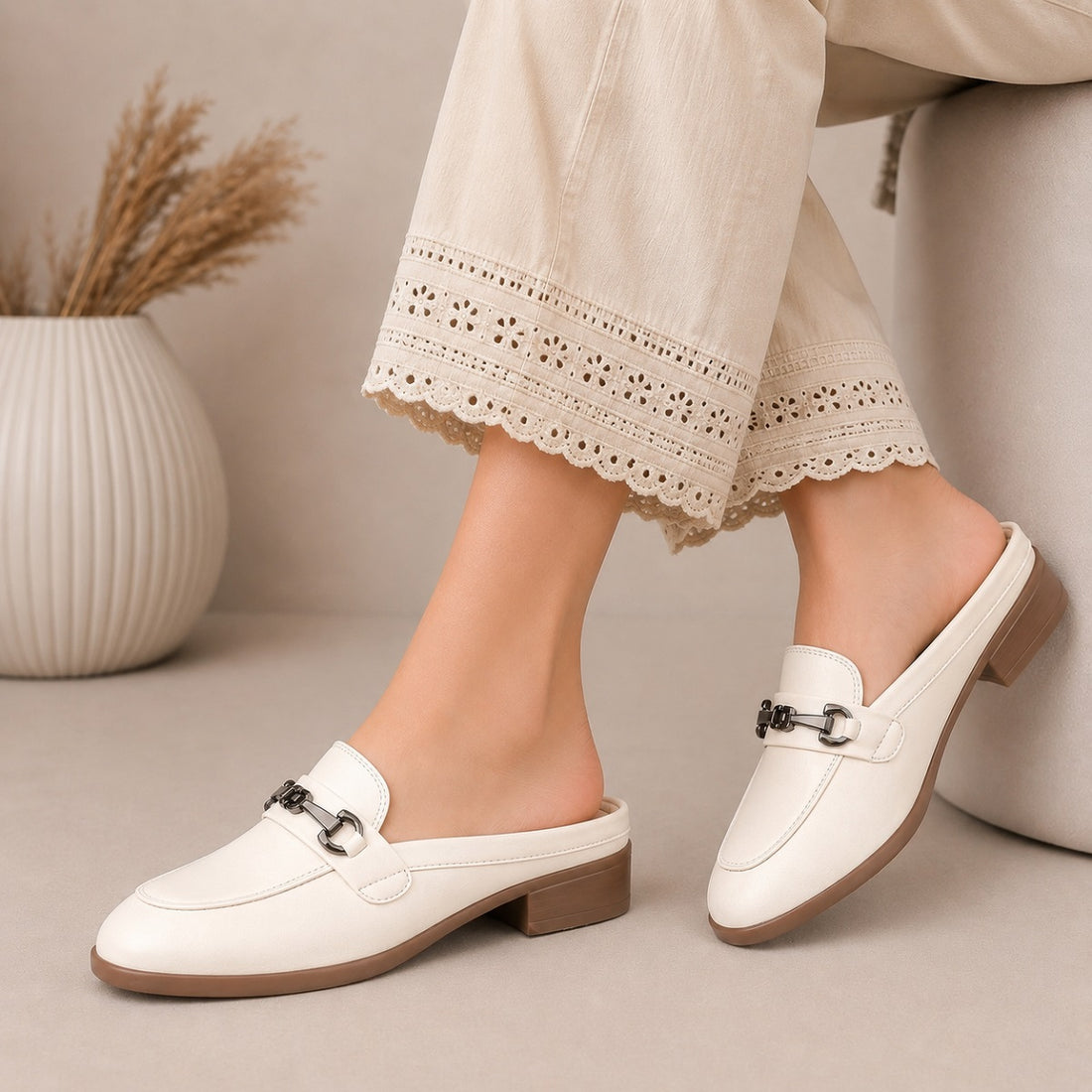 Marco Bellorri Luxury Slip-On Mule Loafers with Elegant Horsebit Accent