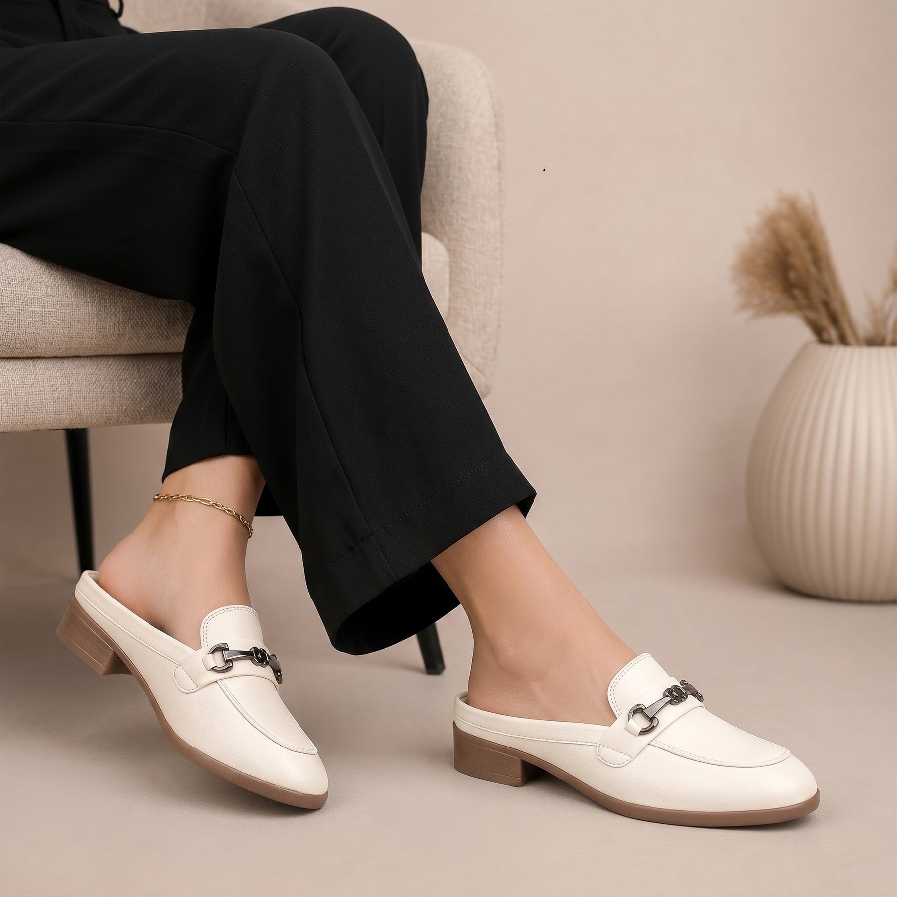Marco Bellorri Luxury Slip-On Mule Loafers with Elegant Horsebit Accent
