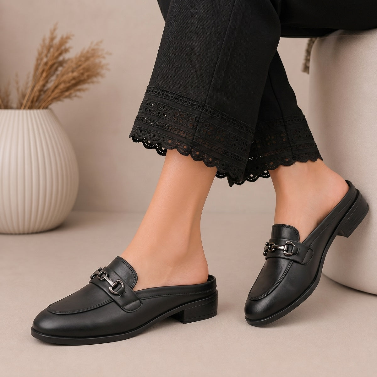 Marco Bellorri Luxury Slip-On Mule Loafers with Elegant Horsebit Accent
