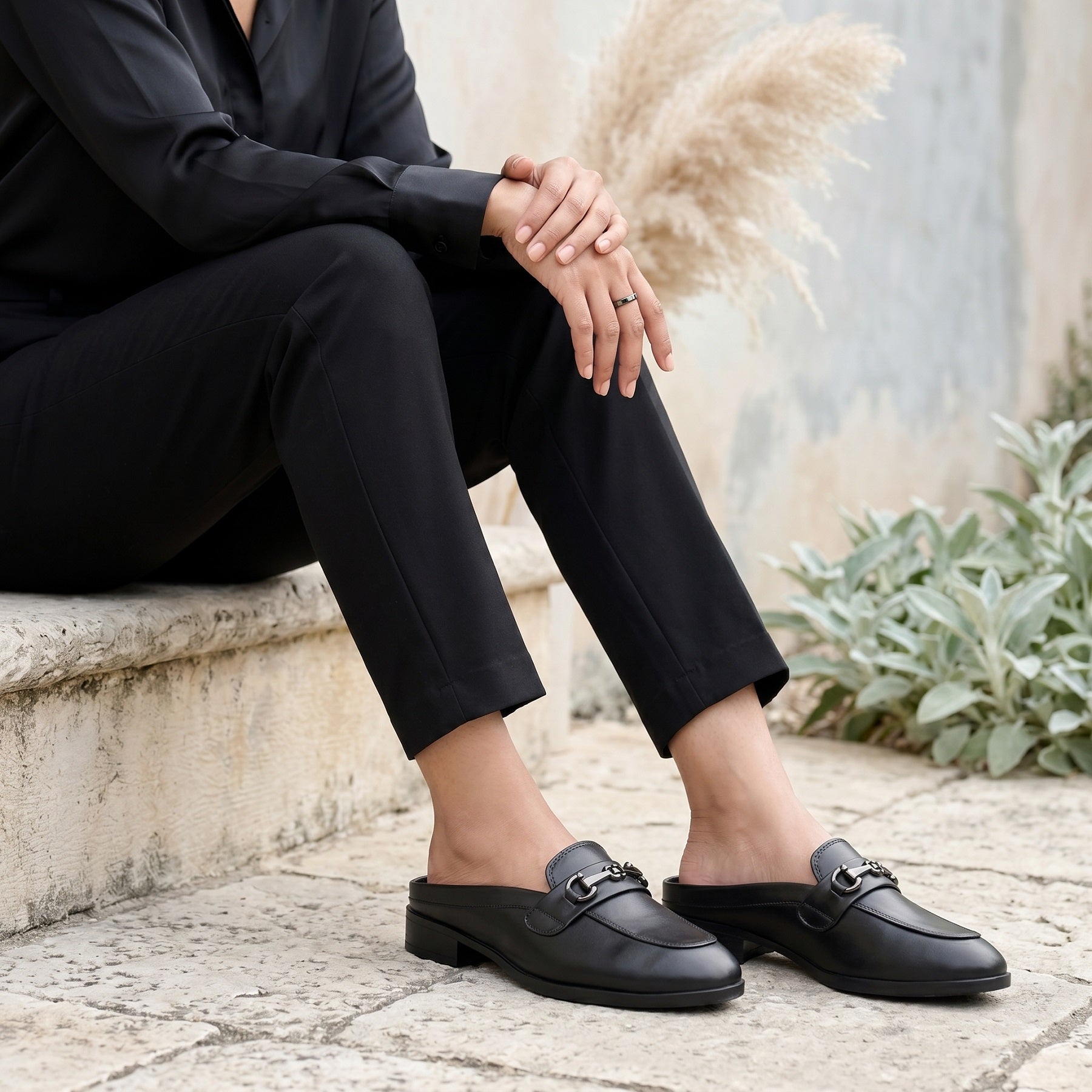 Marco Bellorri Luxury Slip-On Mule Loafers with Elegant Horsebit Accent