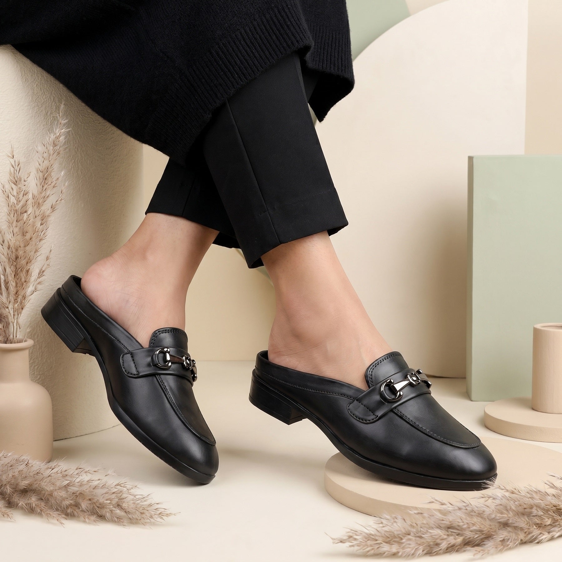 Marco Bellorri Luxury Slip-On Mule Loafers with Elegant Horsebit Accent