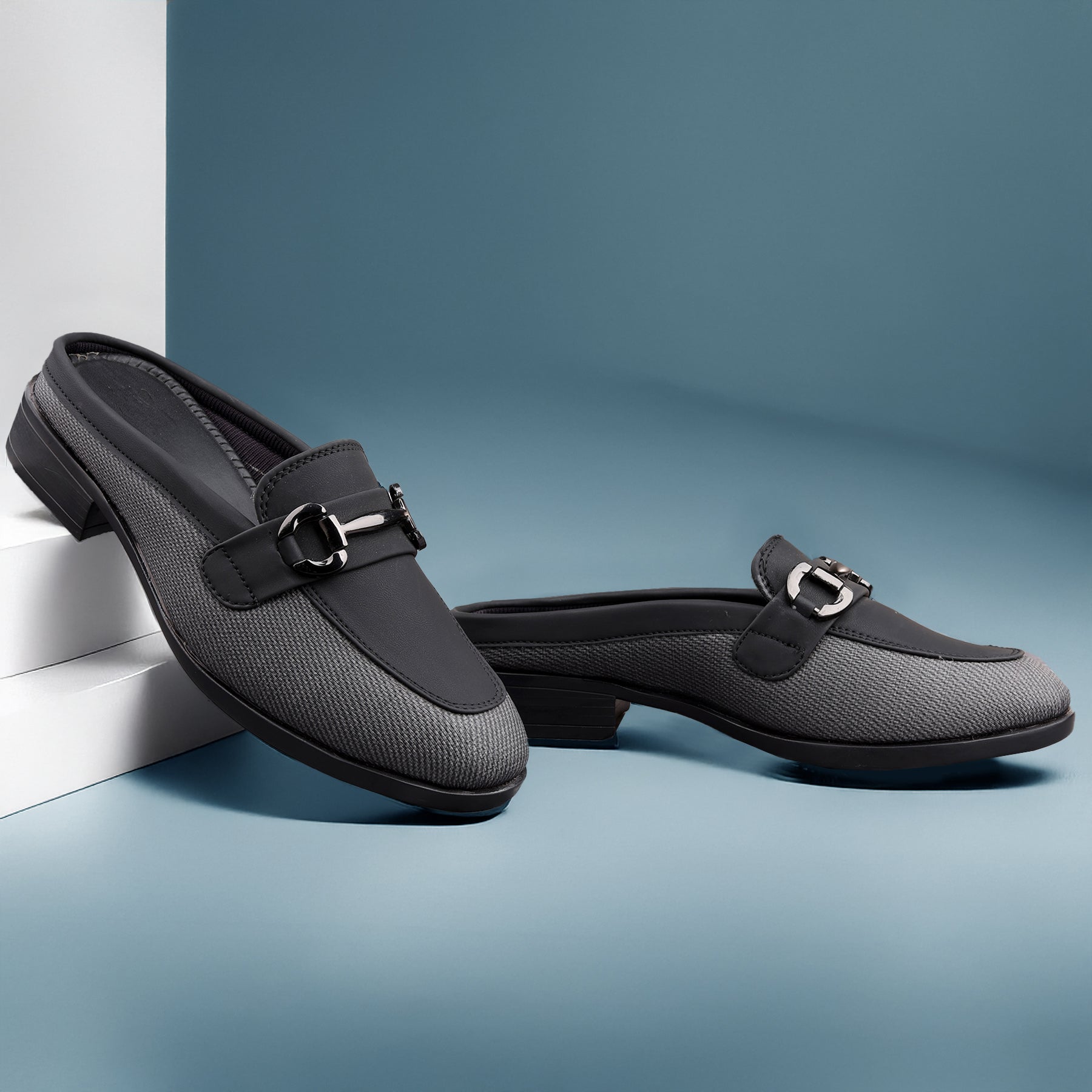 Marco Bellorri Premium Woven Mule Loafers with Sophisticated Slip On Design