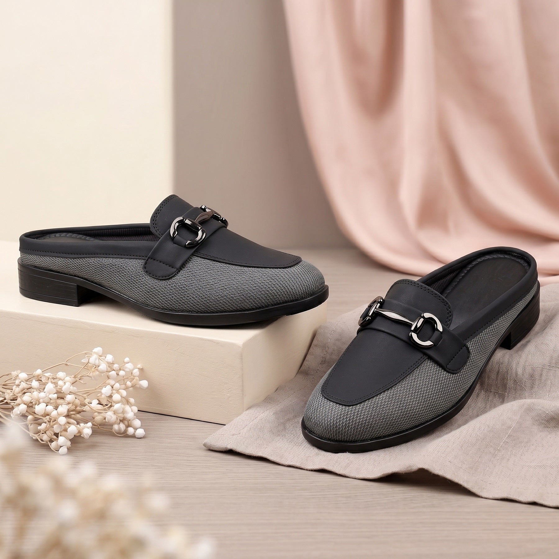 Marco Bellorri Premium Woven Mule Loafers with Sophisticated Slip On Design