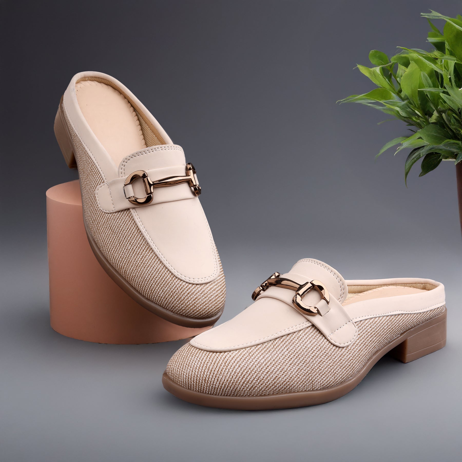 Marco Bellorri Premium Woven Mule Loafers with Sophisticated Slip On Design