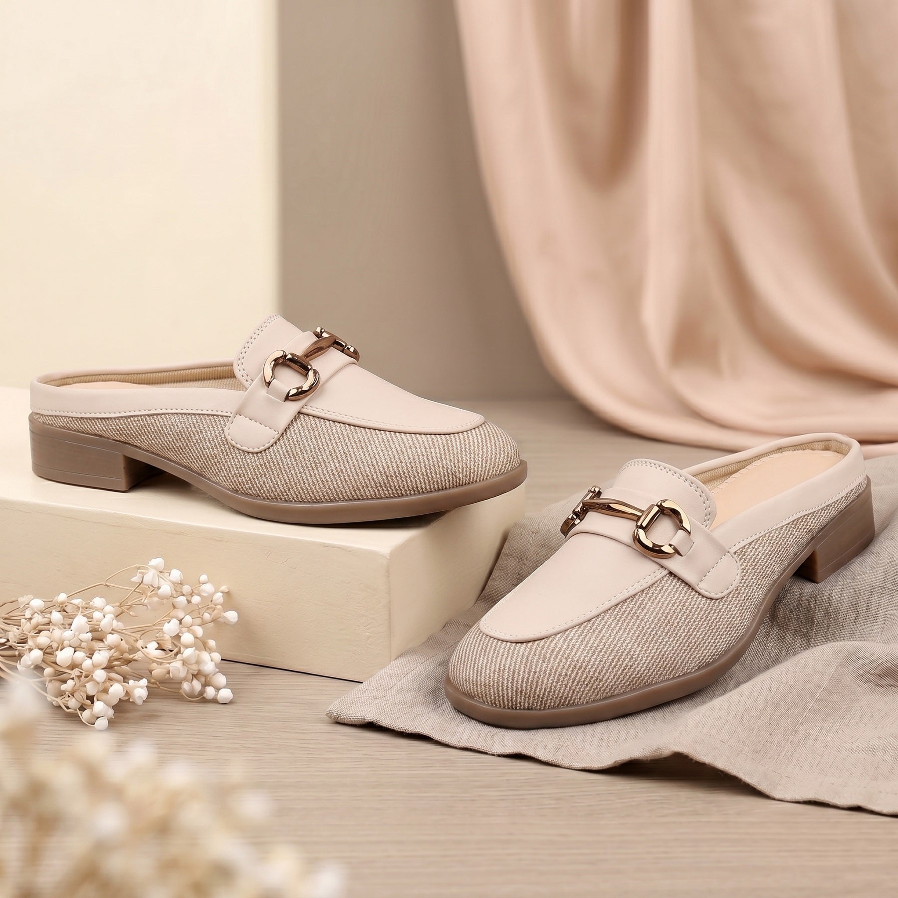 Marco Bellorri Premium Woven Mule Loafers with Sophisticated Slip On Design