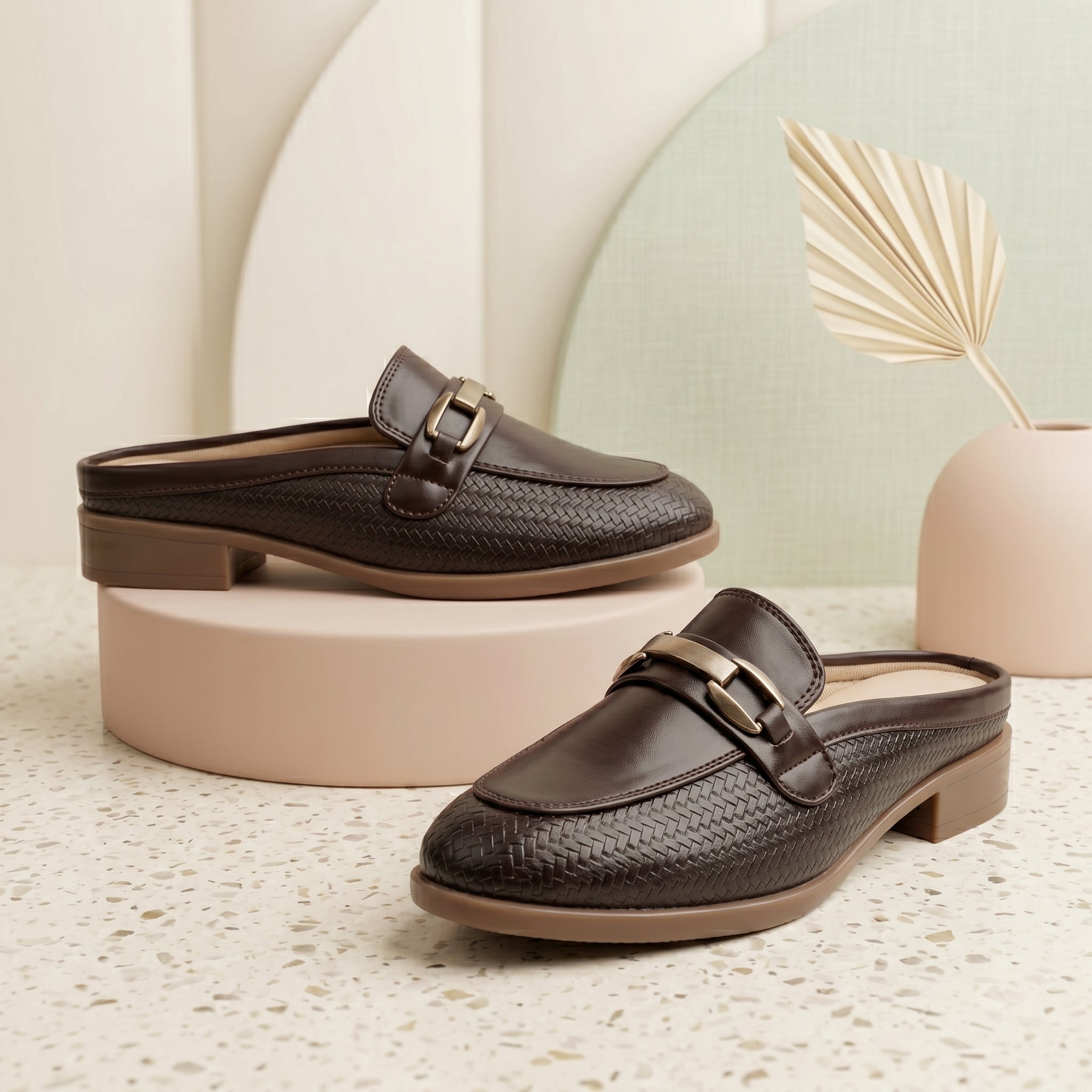 Marco Bellorri Elegant Black Slip On Mule Loafers for Women