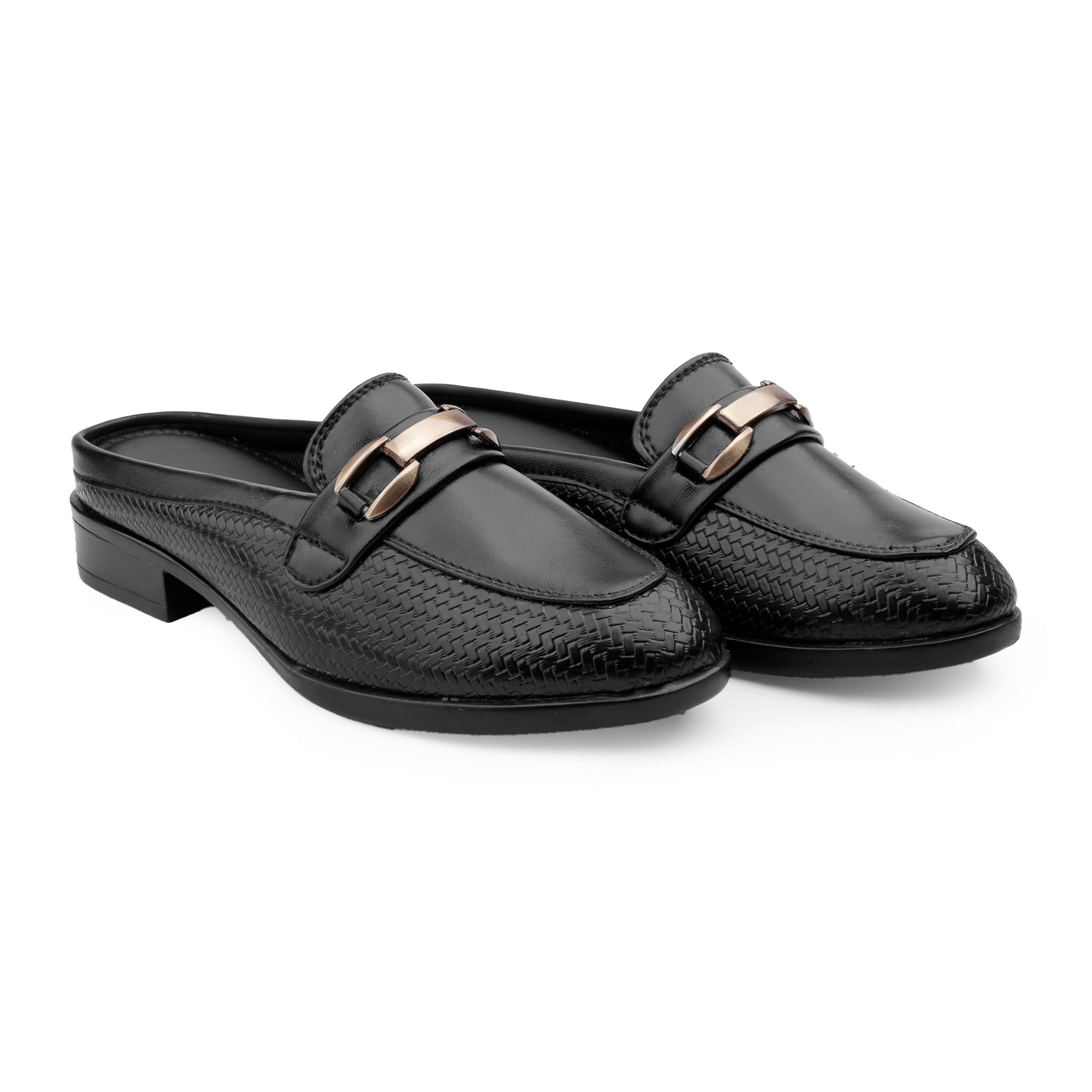 Marco Bellorri Elegant Black Slip On Mule Loafers for Women