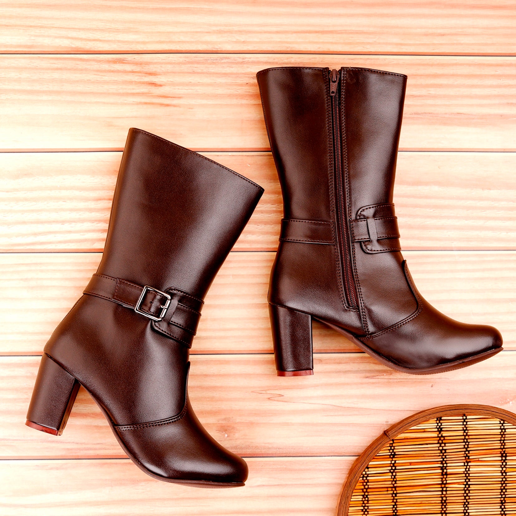 Women Stylish Buckle Long Boots