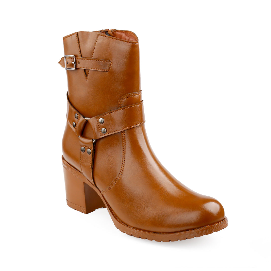 Elegant Black Vegan Ankle Zipper Boots for Women