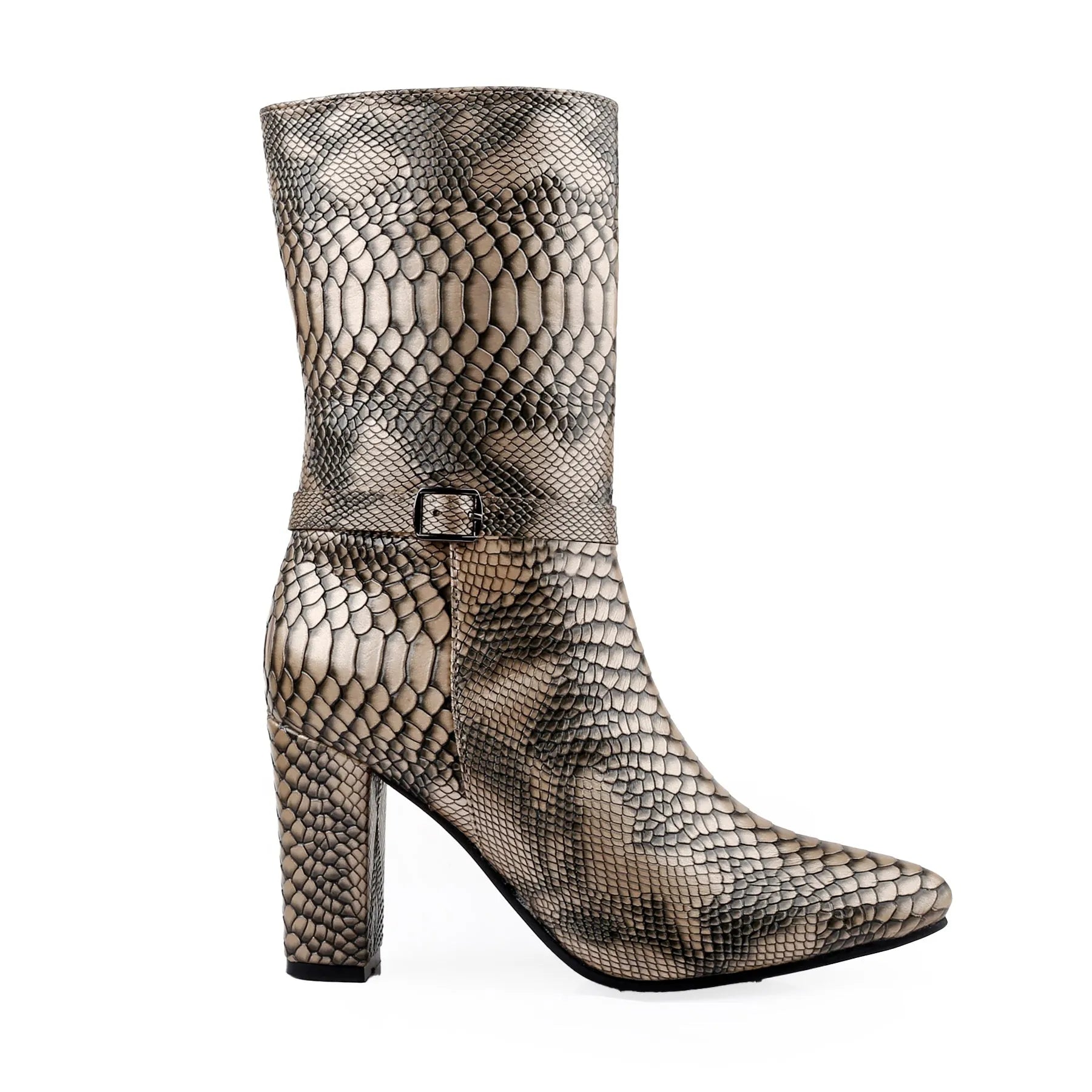 Premium gray vegan ankle boots women timeless classic style cruelty-free