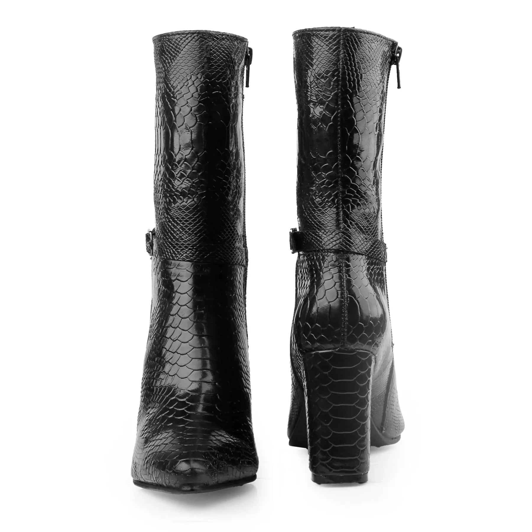 Designer black vegan ankle boots women sleek finish and ethical materials