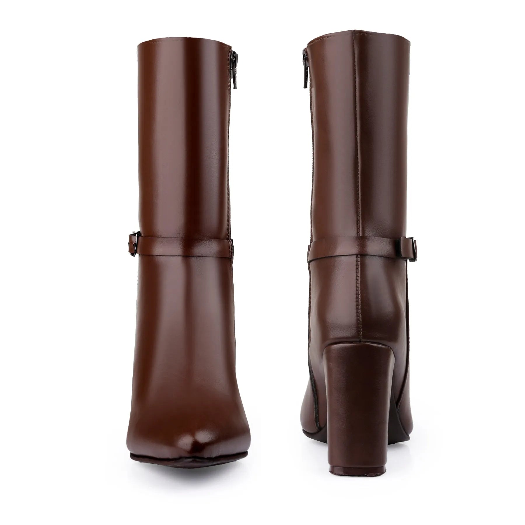 Brown vegan ankle boots for women luxury vegan footwear all-day wear