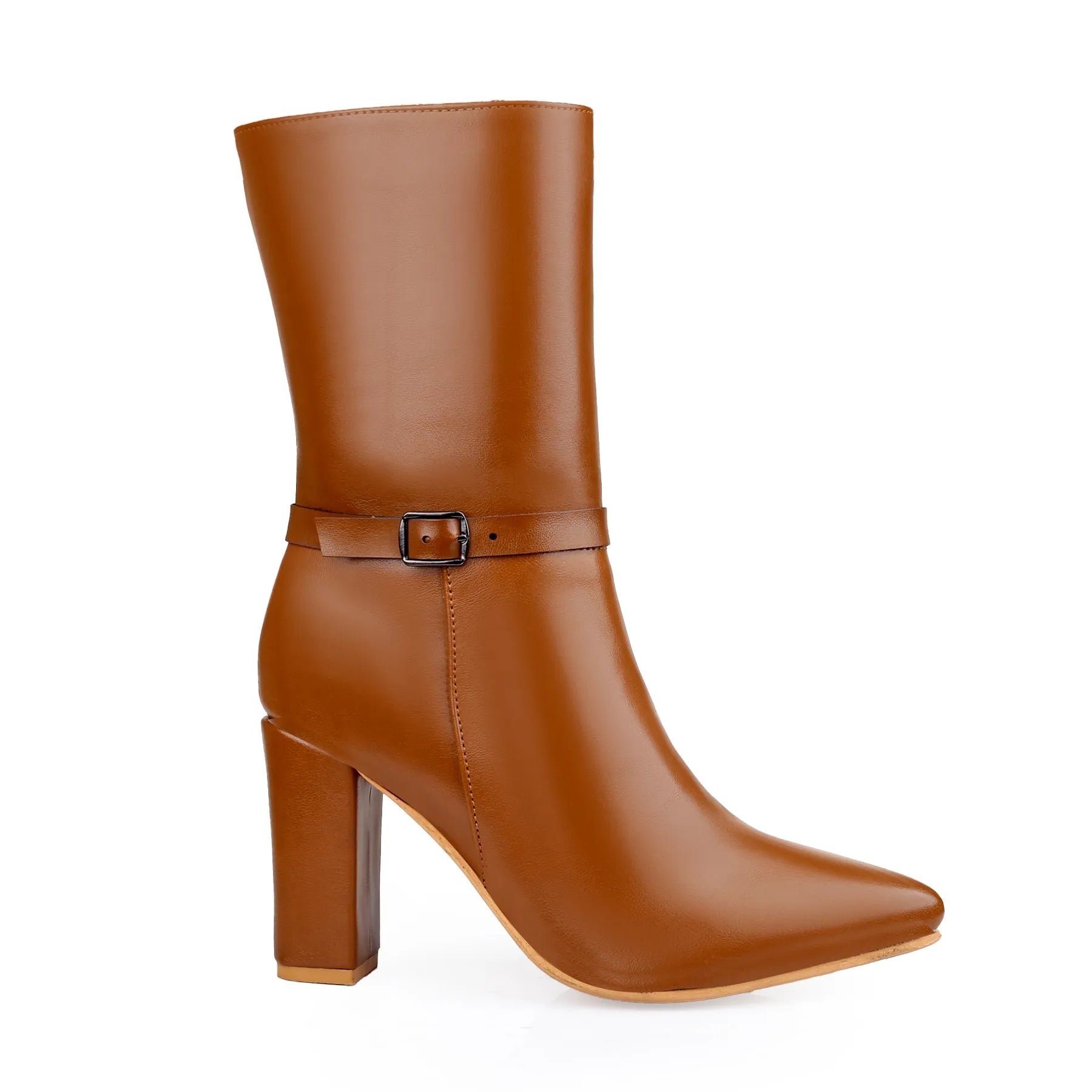 Premium tan vegan ankle boots women timeless classic cruelty-free style