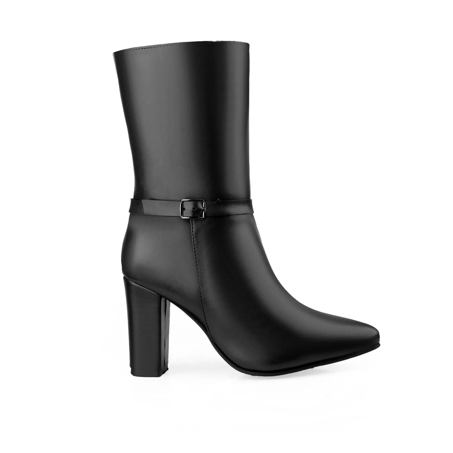 Premium black vegan ankle boots women timeless classic cruelty-free style