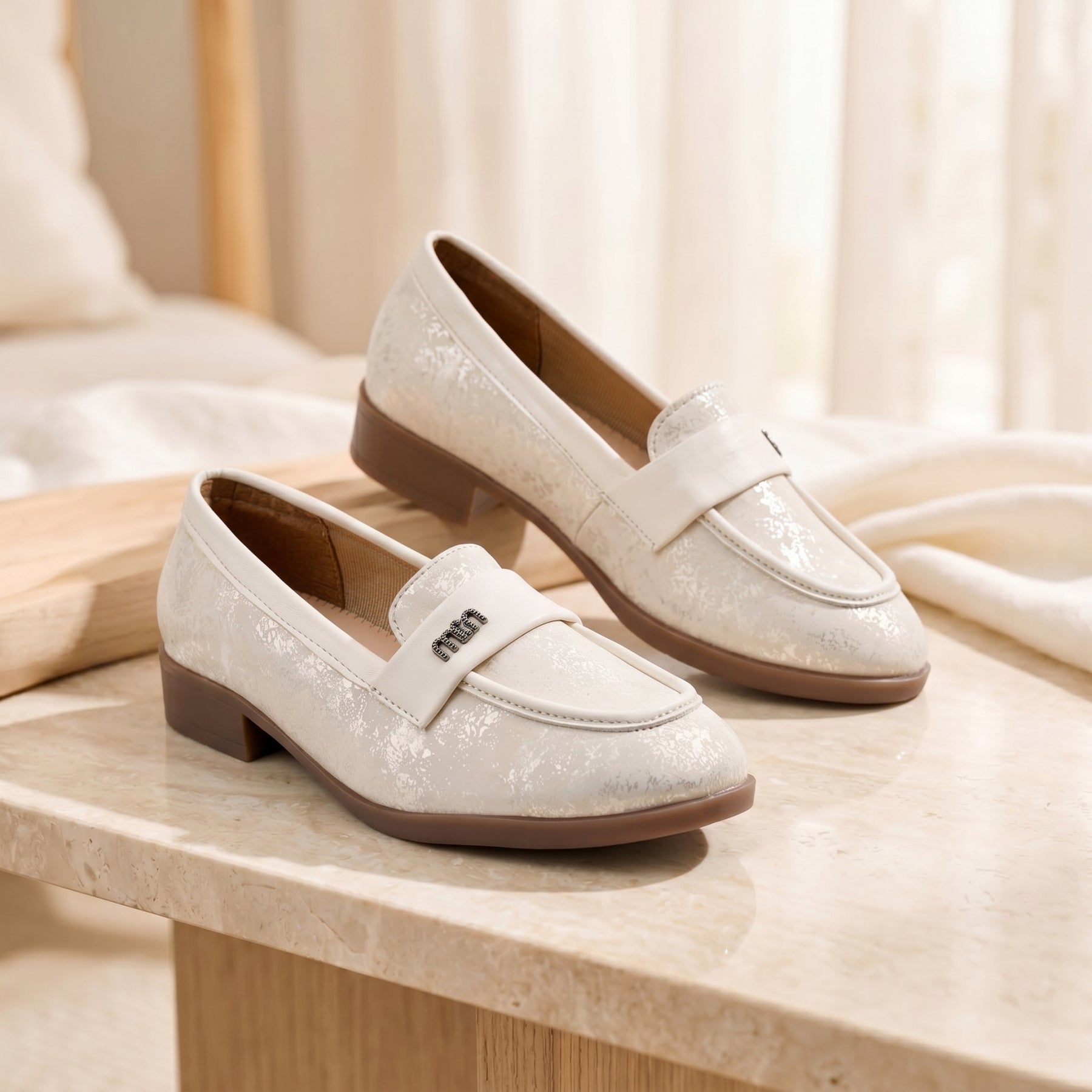 Marco Bellorri Womens Classic Loafers for Everyday Wear