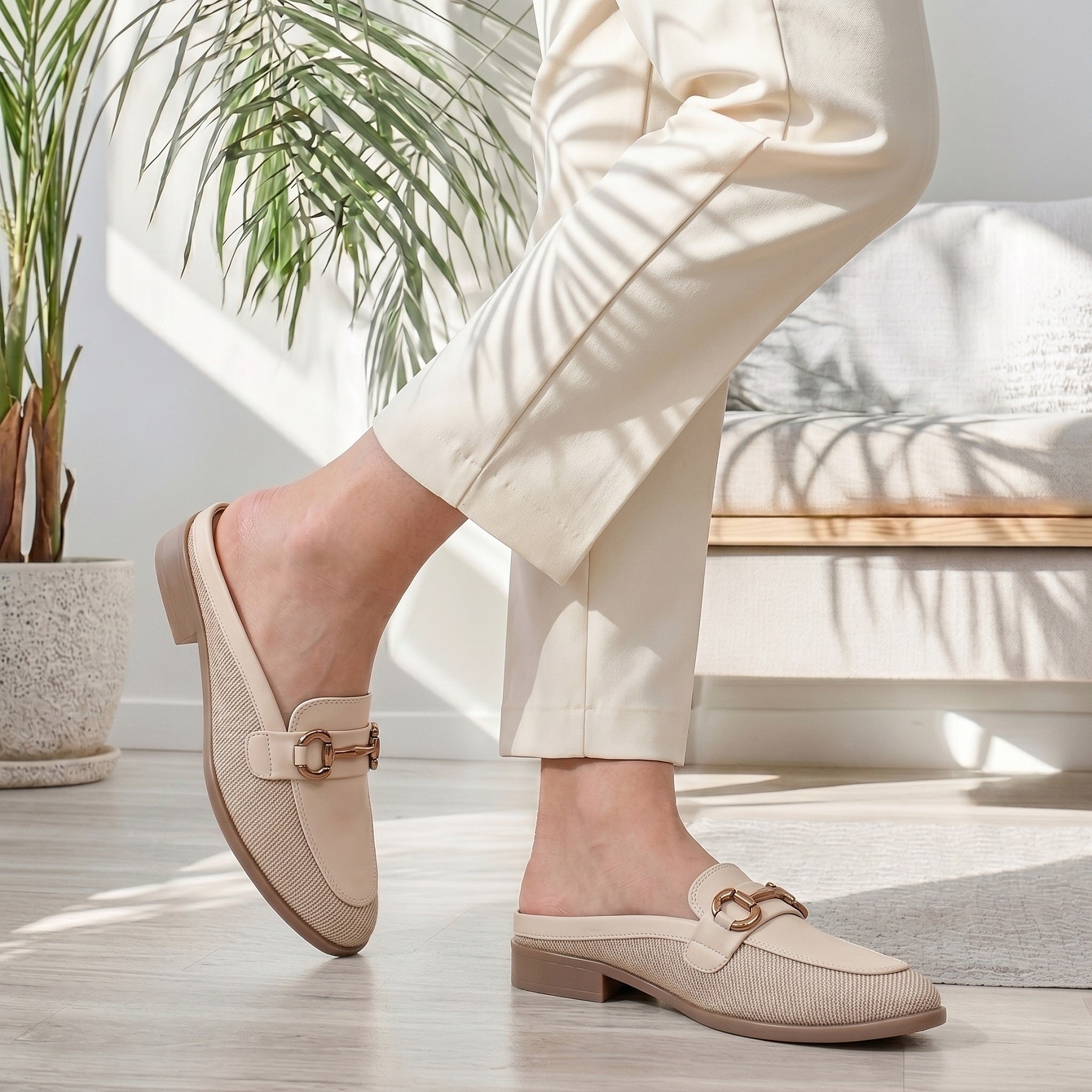 Marco Bellorri Premium Woven Mule Loafers with Sophisticated Slip On Design