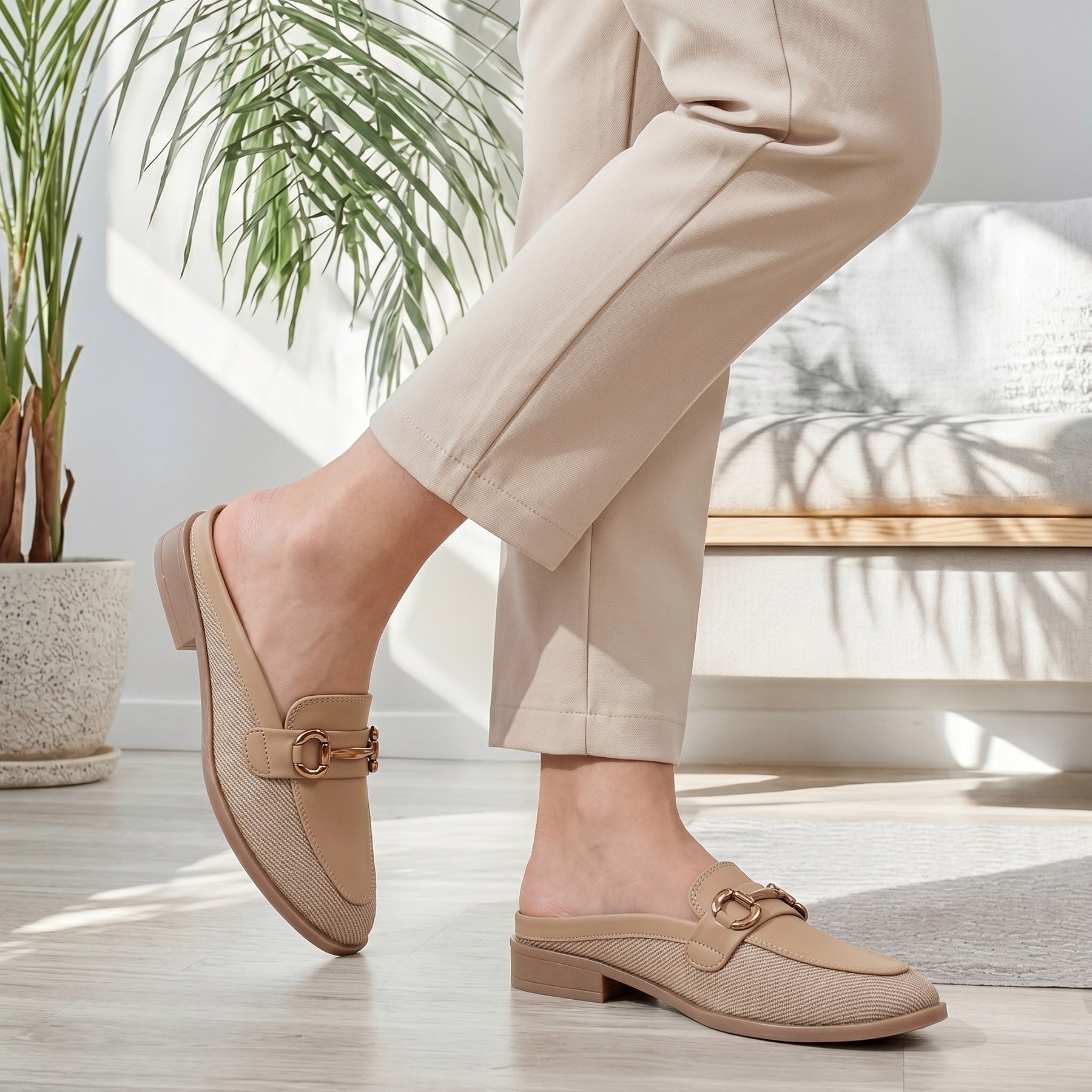 Marco Bellorri Premium Woven Mule Loafers with Sophisticated Slip On Design